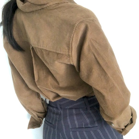 Aritzia Wilfred free fia tan corduroy shirt XXS - Picture 2 of 3